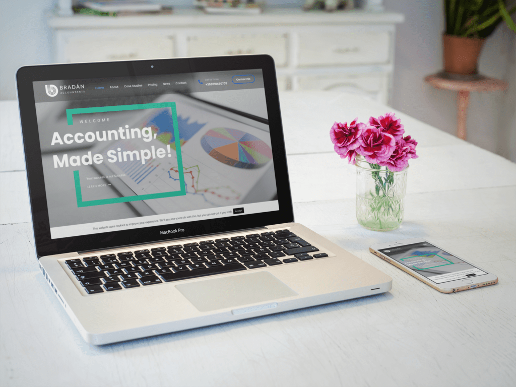 Bradan Accountants Website mockup